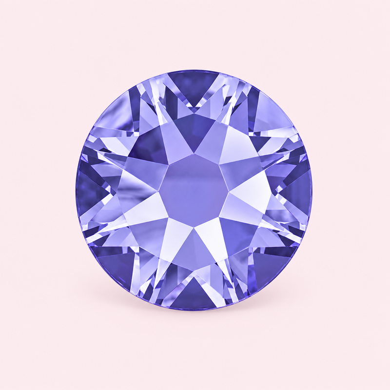 Strass rond violet tanzanite à coller