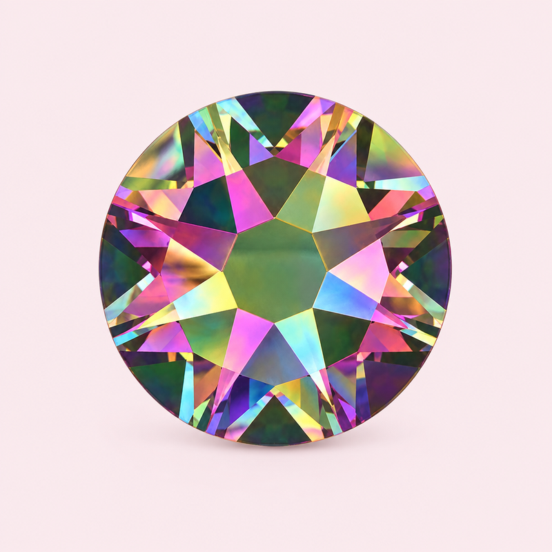 Strass rond irisé Vitrail Medium à coller