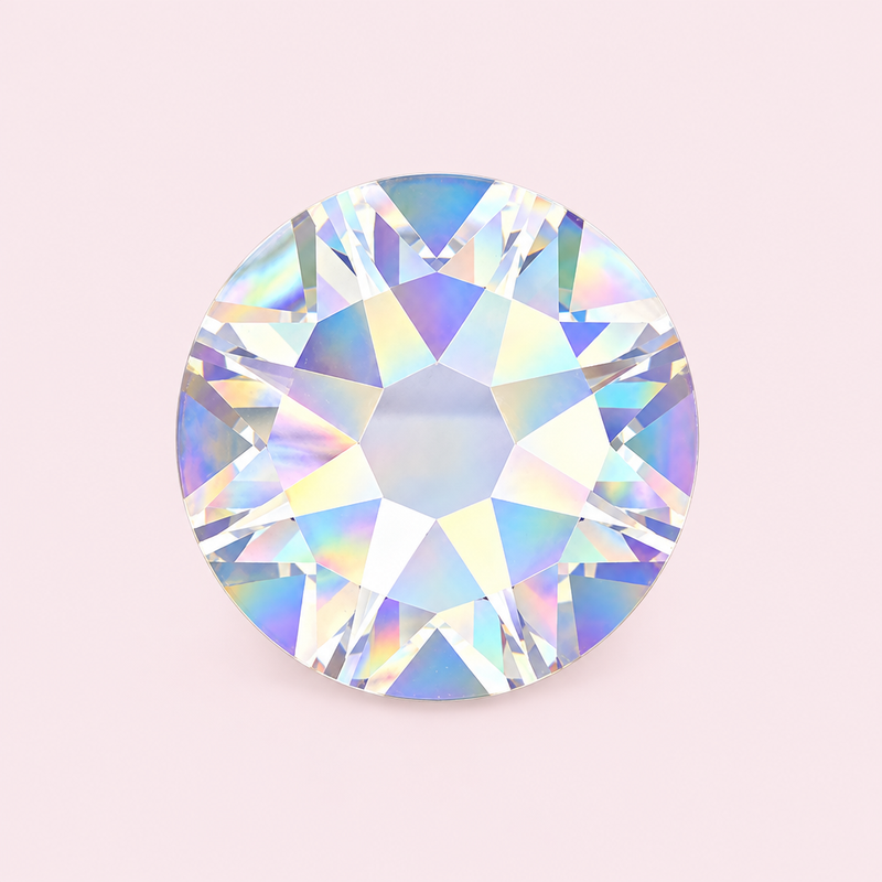 Strass rond irisé AB à coller
