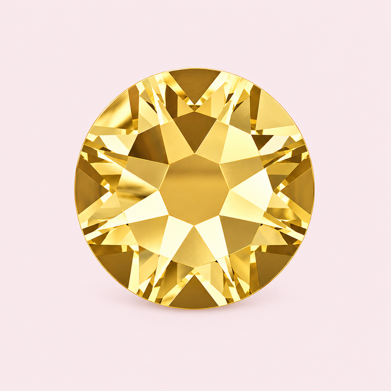 Strass rond doré Metallic Sunshine à coller