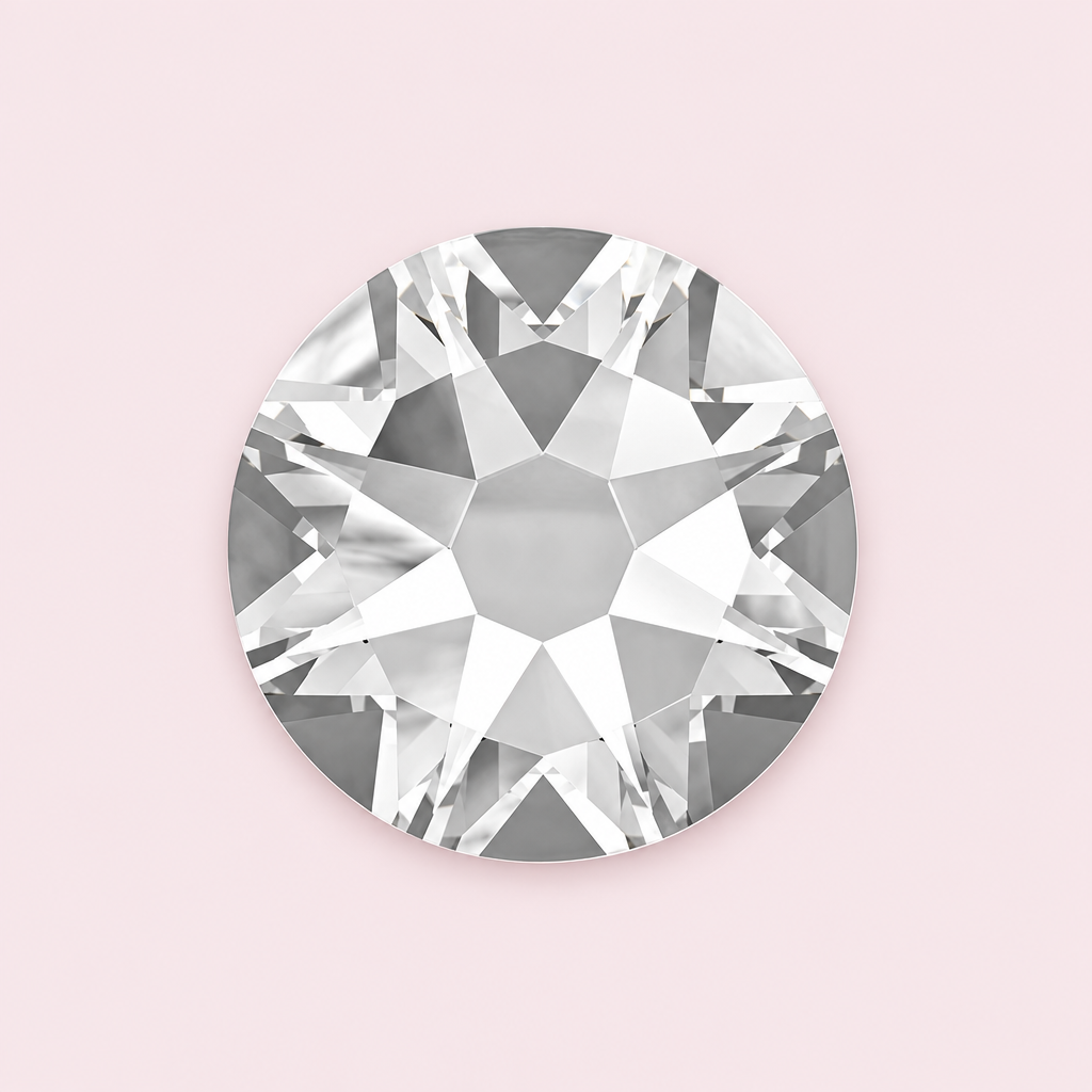 Strass rond transparent à coller