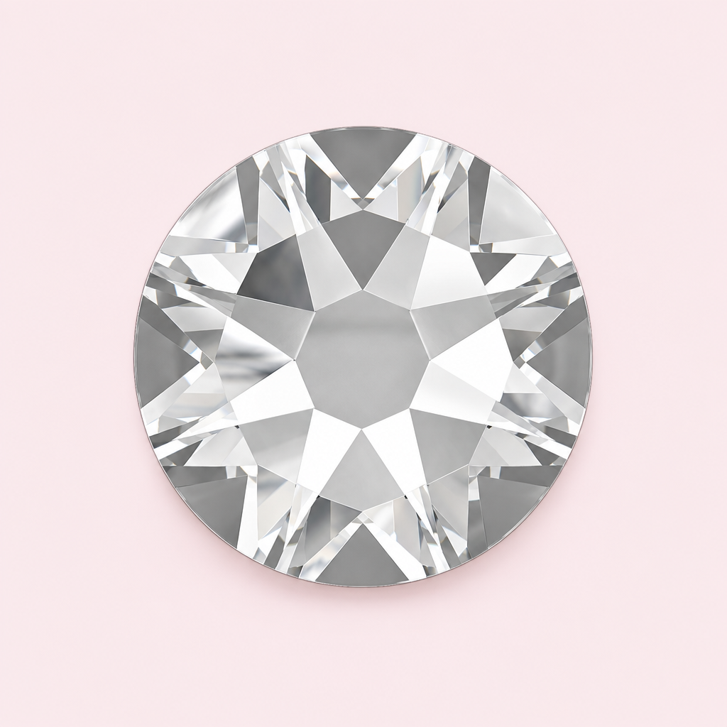 Strass rond argenté Light Chrome à coller