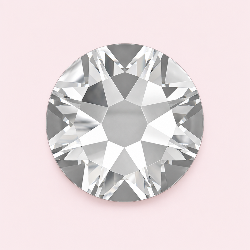 Strass rond argenté Light Chrome à coller