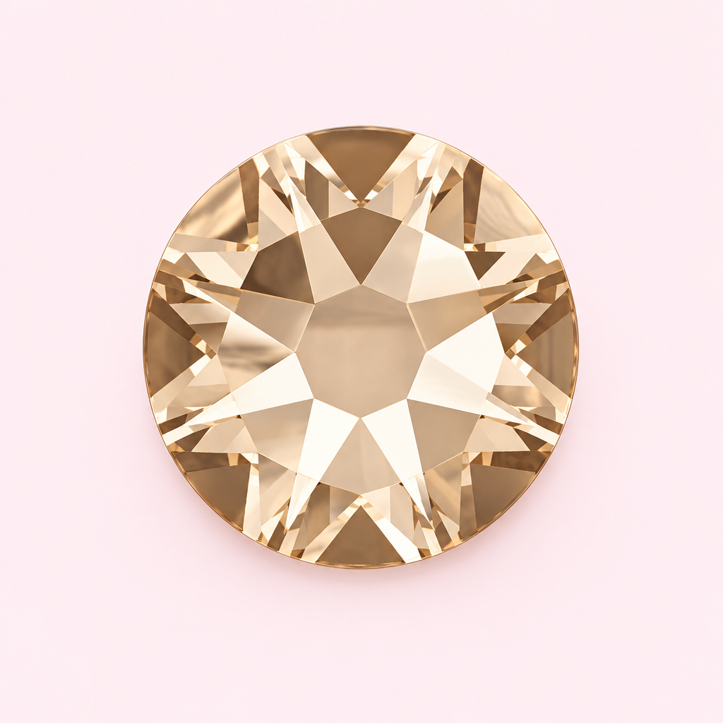 Strass rond beige Colorado Topaz clair à coller