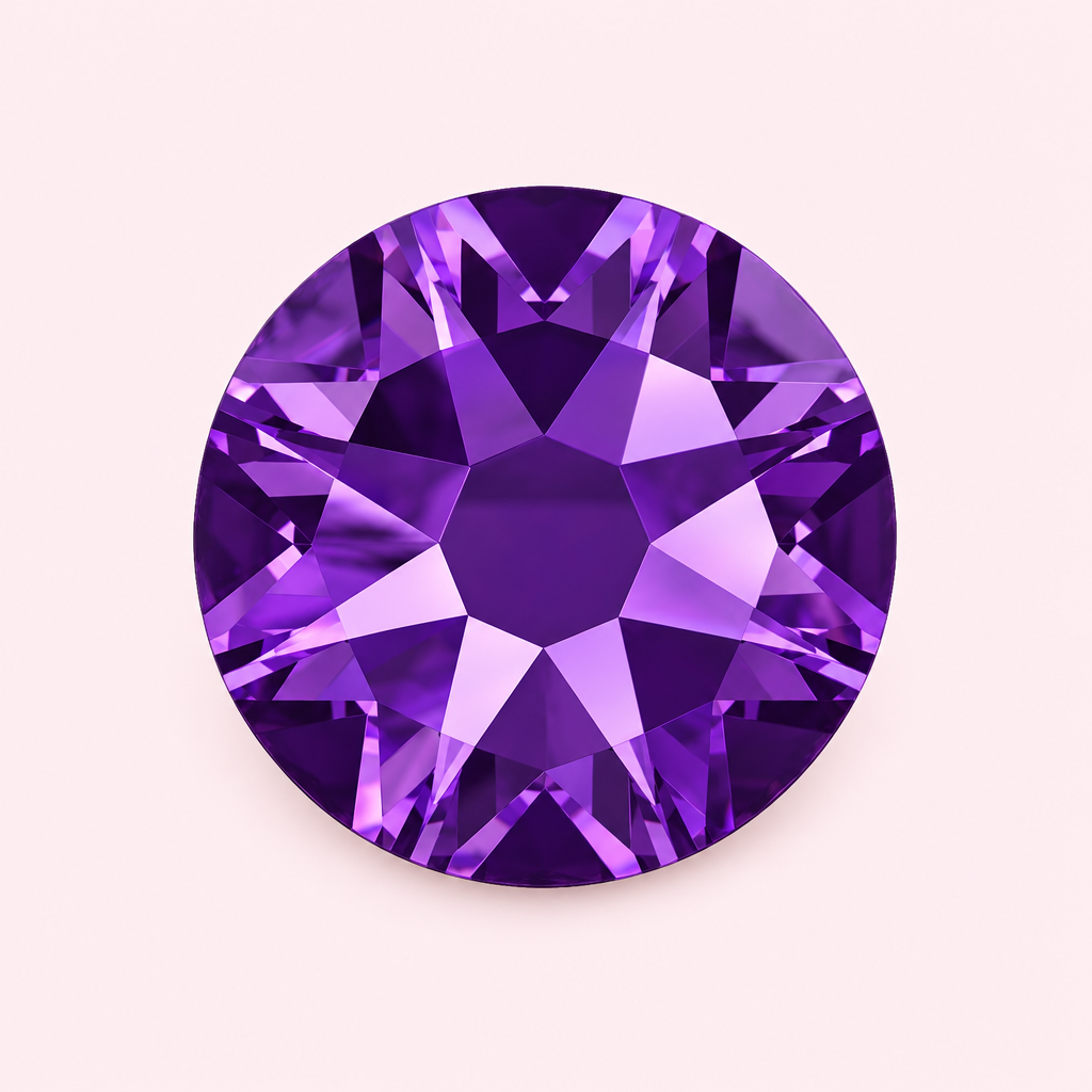 Strass rond violet intense Purple Velvet à coller