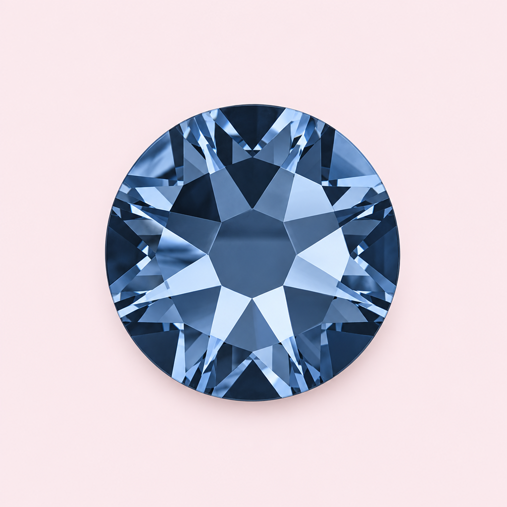 Strass bleu Montana rond à coller