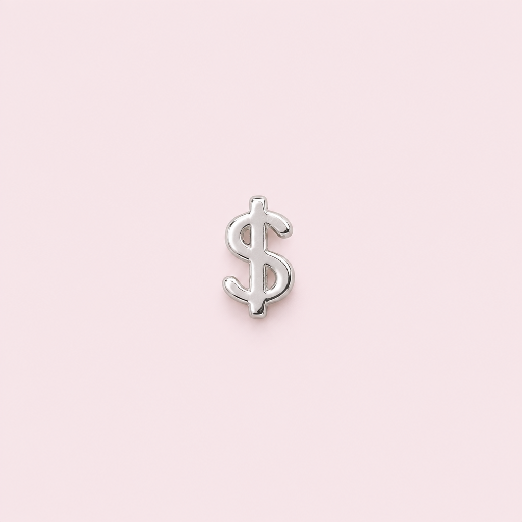 Bijou dentaire dollar argenté