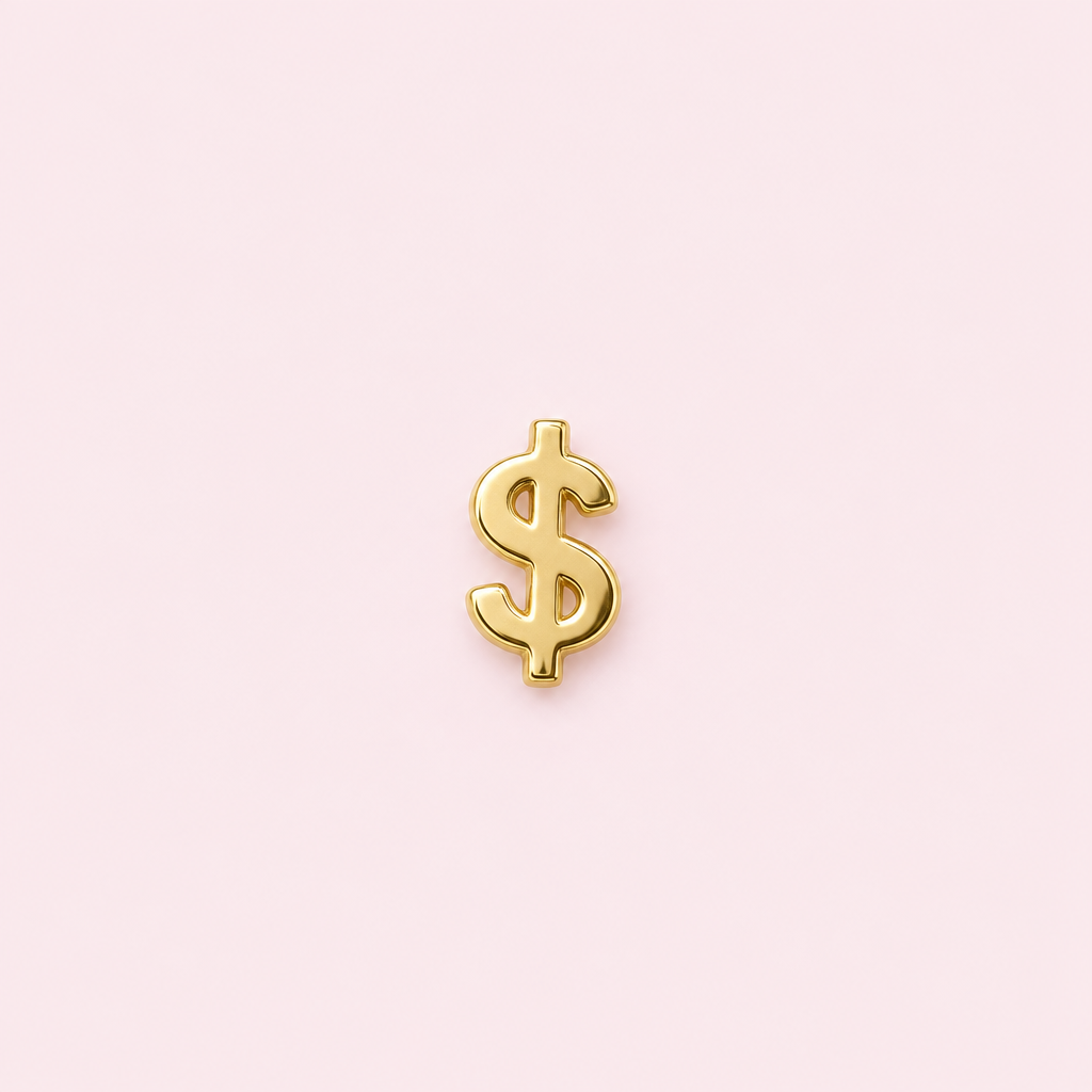 Bijou dentaire dollar doré