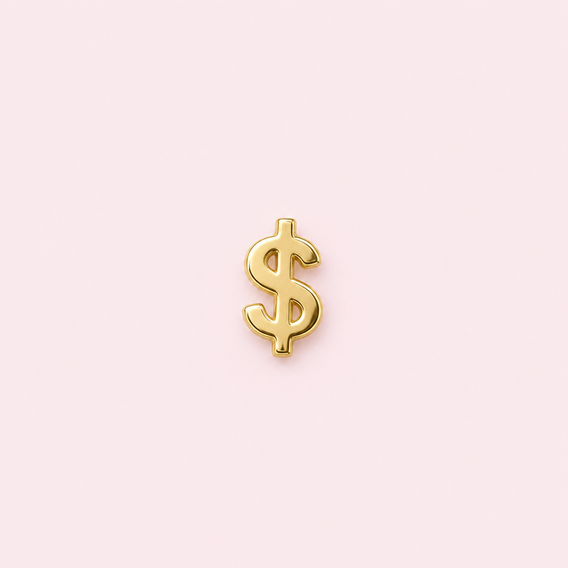 Bijou dentaire dollar doré