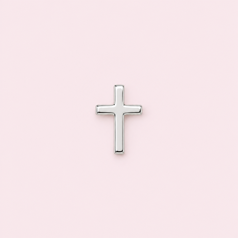 Bijou dentaire croix argentée