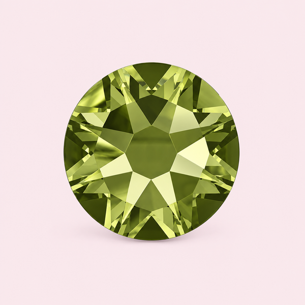 Strass vert olive rond à coller
