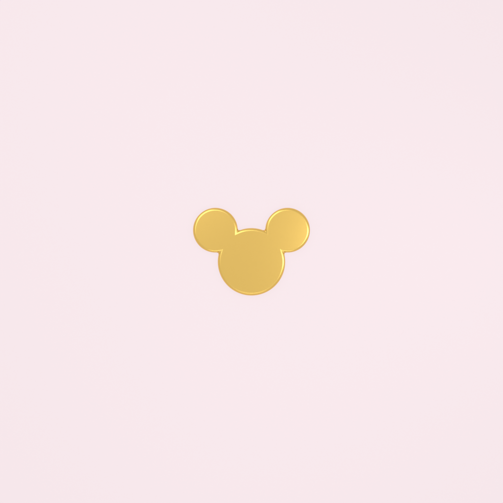 Bijou dentaire tête de souris dorée