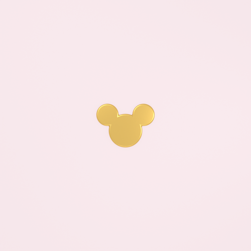Bijou dentaire tête de souris dorée
