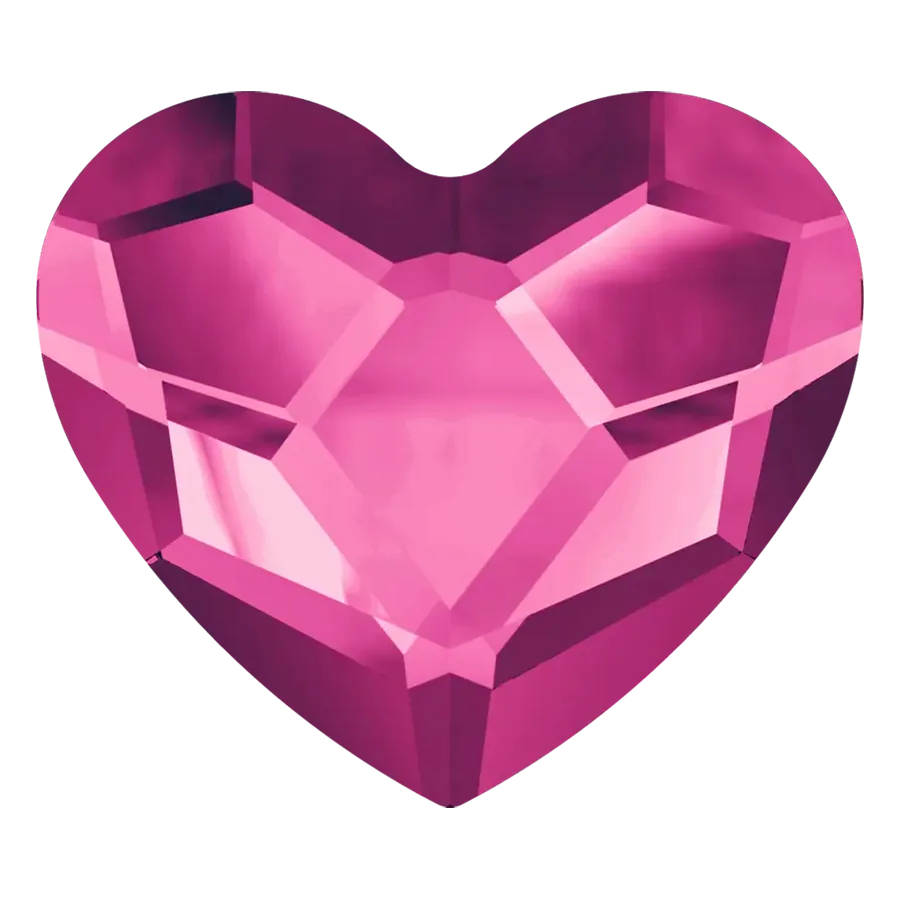 Cristal coeur fuchsia du catalogue JUX
